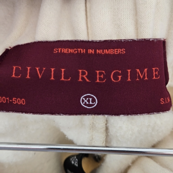 Civil Regime Limited Edition Sweat Shorts Cream Streetwear Urban Hip Hop Size XL - Picture 6 of 9